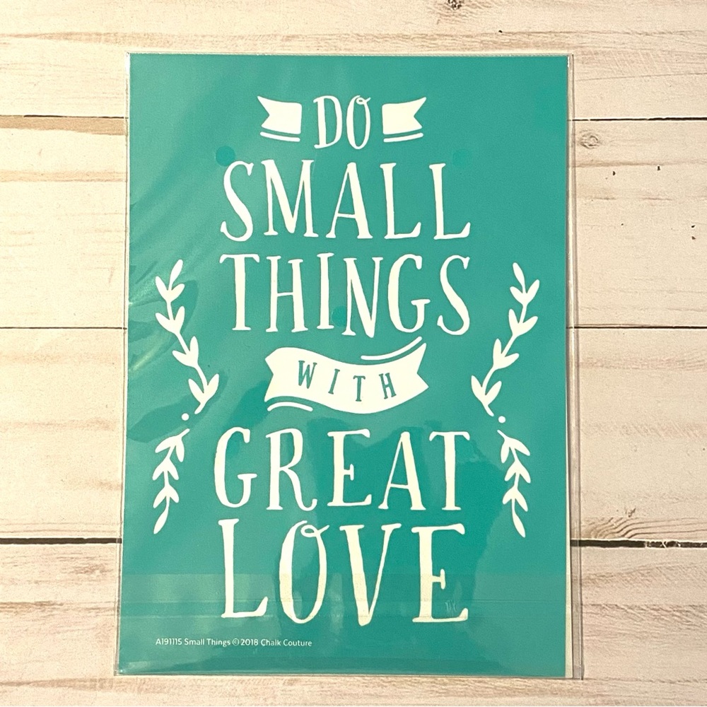 Chalk Couture Size A (5x7) transfer “Small Things”